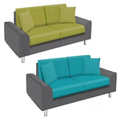 sofa, couch, Stoff, Zweifarbig, Kissen