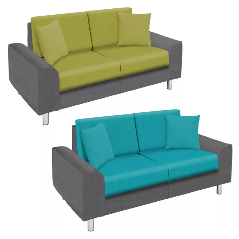 sofa, couch, Stoff, Zweifarbig, Kissen