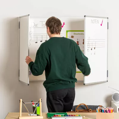 Whiteboard, Lehrer, Musikunterricht, Markerboard, Grüner Pullover