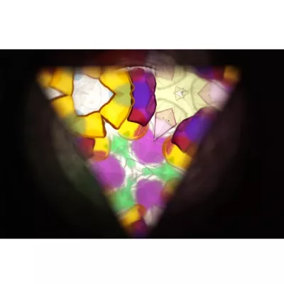 colored-stones, stained-glass, multicolor, gem-cut, triangular-shape