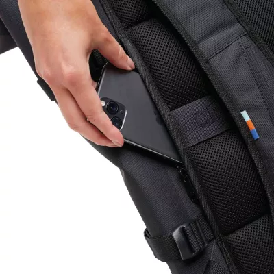 Rucksack, Smartphone, Seitentasche, Mesh-Paneel, Schwarz