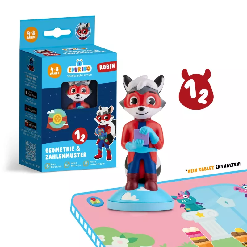 Spielzeugfigur, Roter Fuchs, Maskenfigur, Geometrie & Zahlenmuster, Lernspielzeug