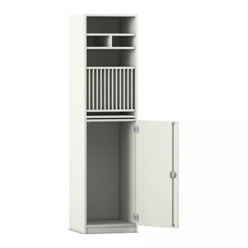 hochschrank, küchenaufbewahrung, schuhregal?, laehmenschlitztür, schlitzregal