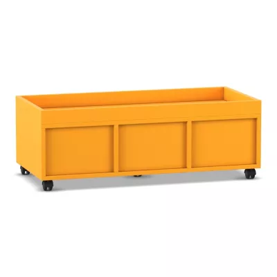 orangeer Pflanzkasten, Aufbewahrung Pflanzkasten, rollen Pflanzkasten, modularer Pflanzkasten, Kasten mit Rollen