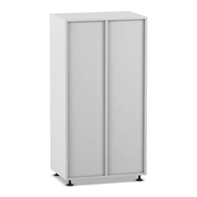 Schrank, Kleiderschrank, Schiebetüren, Grau, Füße verstellbar