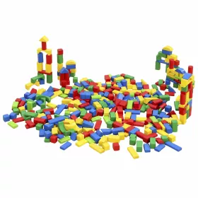 100 bunte Holzbausteine