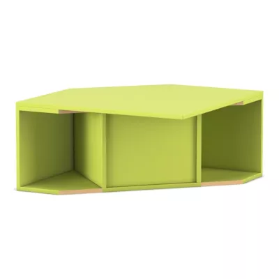 Couchtisch, Aufbewahrungskasten, hellgrün, offene Fächer, modular