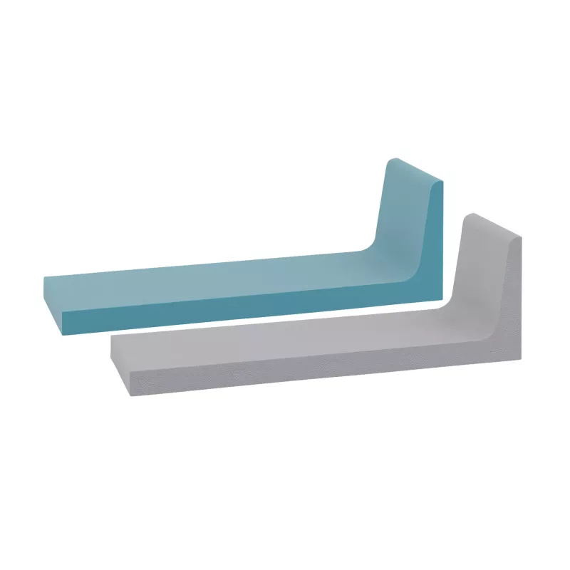 stuhl, armlehnenunterstützung, ergonomisch, blau, gekrümmterrücken