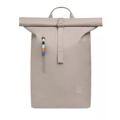 backpack, roll-top, beige, Zip-Tocket?, fabric bag