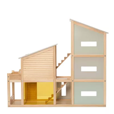 Holzspielhaus, Kletterturm, Kinderhaus, Mehrstöckiges Spielhaus, Treppenhaus