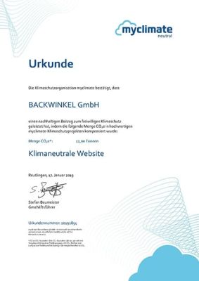 Zertifikat, Klimaschutz, Website, neutral, myclimate