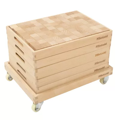 Holzboxen, Holzblöcke, Küchenwerkzeug, Aufbewahrung, Rollwagen