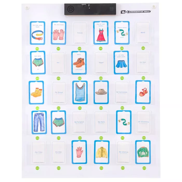 karten, wochenkarte, lernkarten, kleidung, kindern