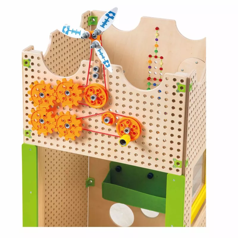 Klemmwerkzeug, Zahnräder, Rahmenwerkzeug, Holzspielzeug, Baubericht