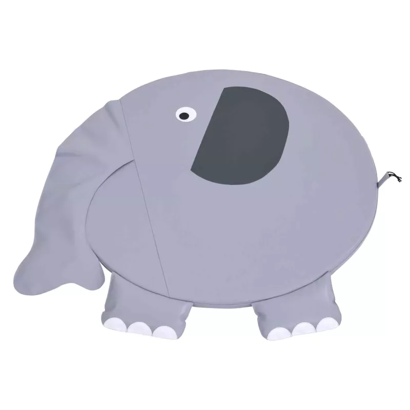 Elefantenkissen, Kinderkissen, Grau Plüsch, Tierform, Sitzkissen