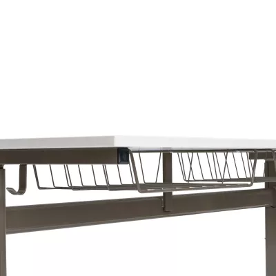 Tischaufsatz, Ablagekorb, Metallkonstruktion, Schwarzbraun, Rack