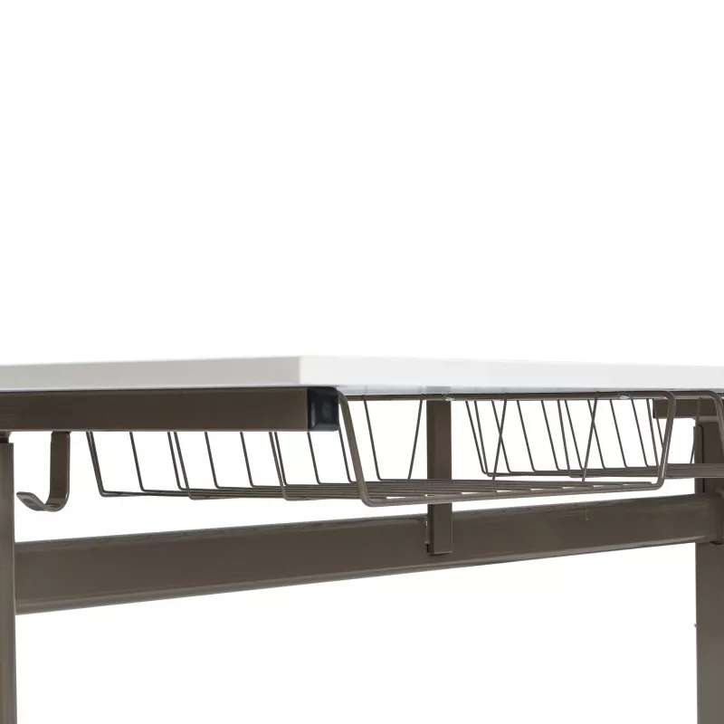 Tischaufsatz, Ablagekorb, Metallkonstruktion, Schwarzbraun, Rack