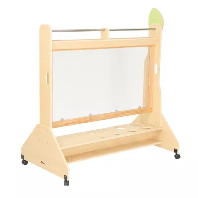 Holzrahmen, Kunststoffscheibe, Kinderspielzeug, Mobil rack, Rollständer