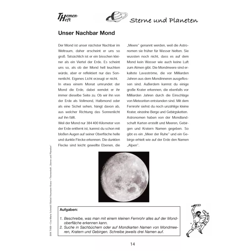 Mond, Mondoberfläche, Kratere, Planetenbuch, Astronomie