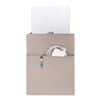 Laptop-Hülle, Schutzhülle, Beige, Reißverschluss, Kabeltasche