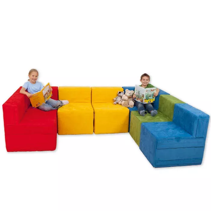 soft blocks, colorful seating, modular sofa, kids furniture, cube cushions