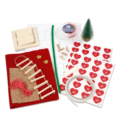 Sammelset, Bastelmaterial, Weihnachtsdeko, Herzaufkleber, Kordel