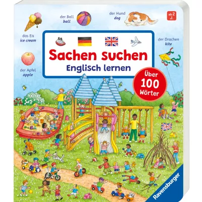 Kinderbuch, Englisch lernen, Sachen suchen, Wörterübersicht, Spielpark