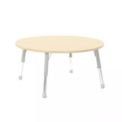 runder tisch, holzplatte, faltbar, metallbeine, beige