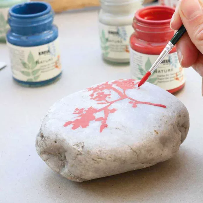 Stein, Flachstein, Nagelkunst, Farbmalerei, Dekostone
