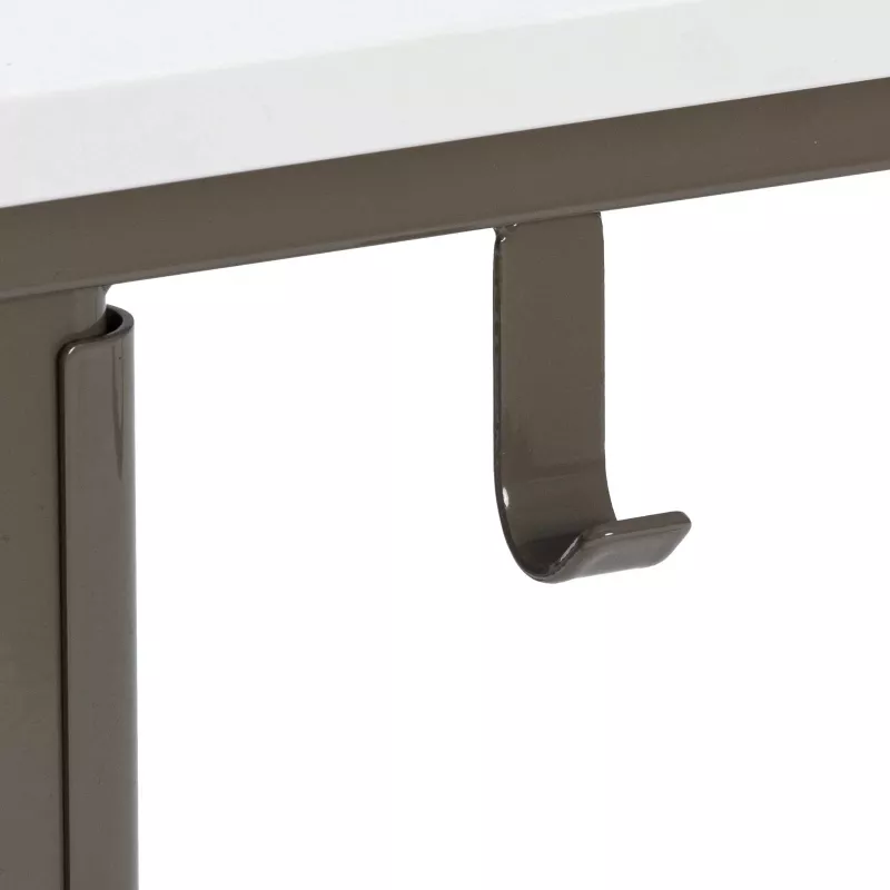Haken, Gartenstuhl, Metall, Staubgrau, Tischbeine