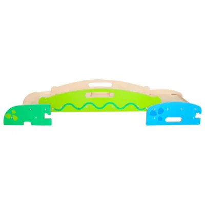 Kinderwagenbrücke, Holzspielzeug, Bunt, Wellenmuster, Lernspielzeug