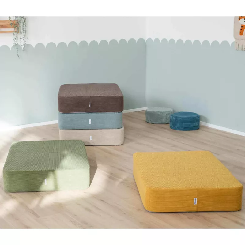 Sitzkissen, Fußbodenmatte, quadratisches Sitzkissen, bunte Matte, Bodenmatte