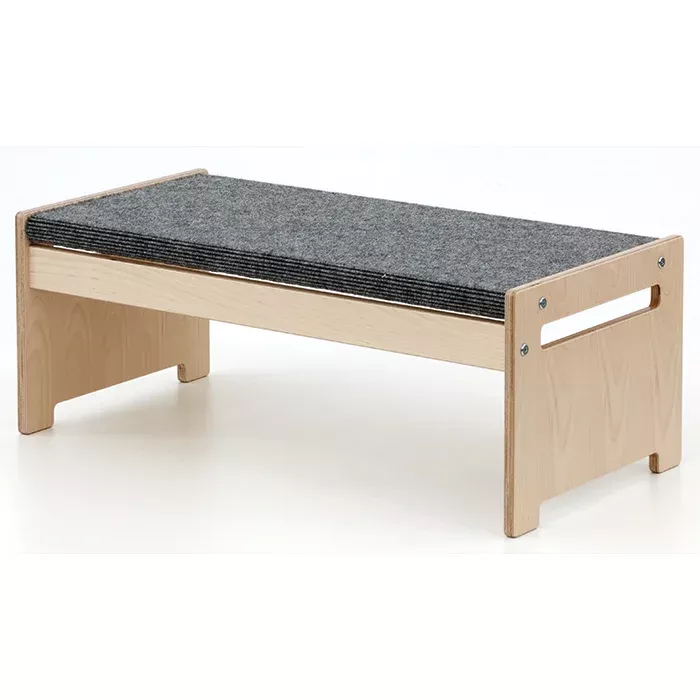 Step stool, Wooden, Carpeted, Low staircase, Foot stool