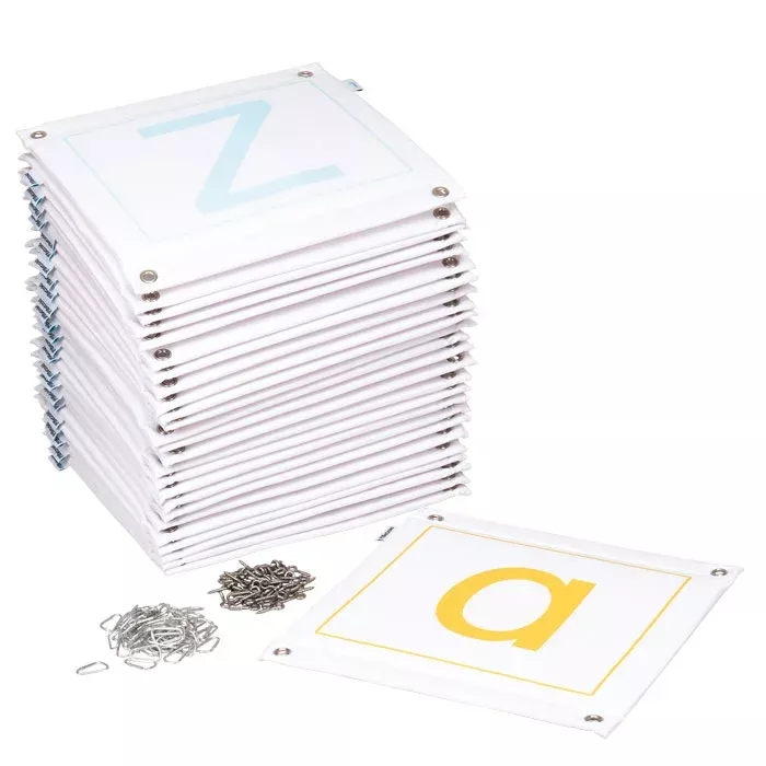 Alphabet-Karten, Buchstabenkarten, Laminiert Karten, gestapelte Lernkarten, Metallösenkarten
