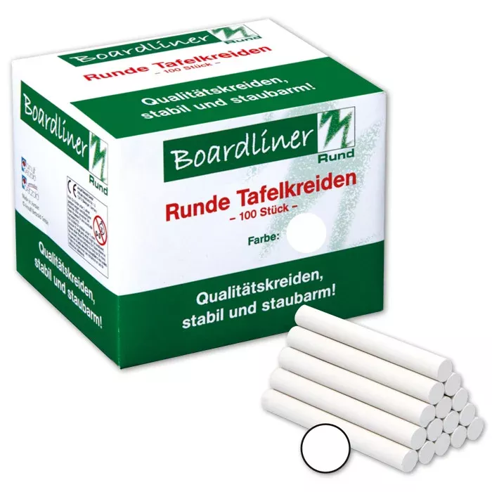Tafelkreiden, Kreide, Tafelkreide Rund, Rundkegel, Stäbchen Kreide