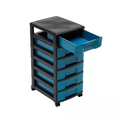 Werkzeugschrank, Schubladenregal, Rollwagen, Kunststoffschubladen, Aufbewahrungstrolley