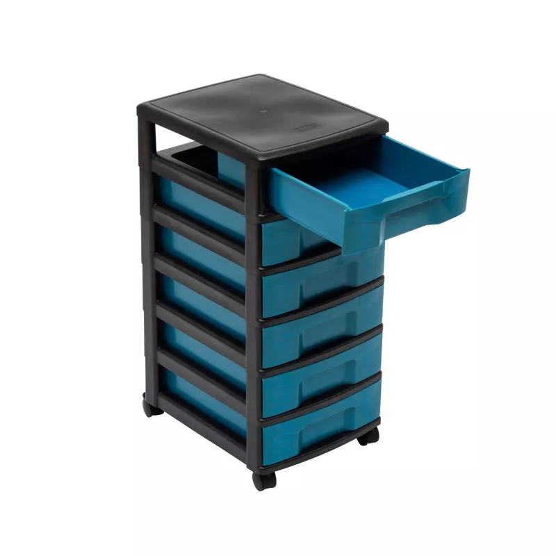 Werkzeugschrank, Schubladenregal, Rollwagen, Kunststoffschubladen, Aufbewahrungstrolley