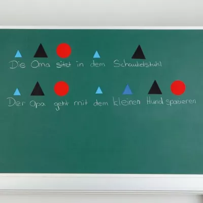 Schultafel, Kreidezeichnung, Pädagogisch, Kinderunterricht, Geometrische Formen