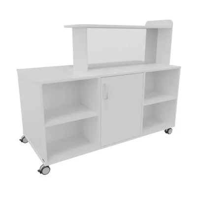 Mobility-Wagen, Küchenwagen, Weißes Schrank, Aufbewahrungsscooter, Räder