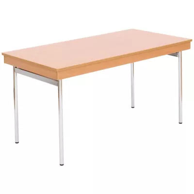 Schreibtisch, Holzoberfläche, Metallbeine, rechteckig, Küche/Winterpret