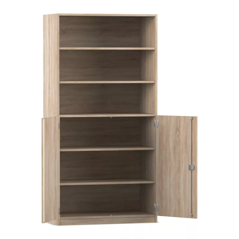 Bücherregal, Schrank, Holz, Regal mit Türen, regal system
