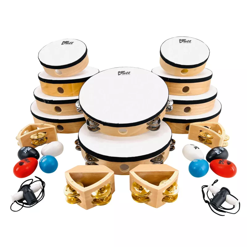 Tambourin-Set, Holztrommel, Miniatur-Trommel, Schlagzeug-Set, Percussion-Kit
