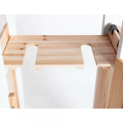 Holzregal, Holzregalhalter, Holzbrett, Holzleiter, Holzstuhl