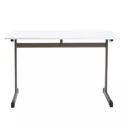 Schreibtisch, Klappbarer Tisch, Metallrahmen, Weiß, Mobilier