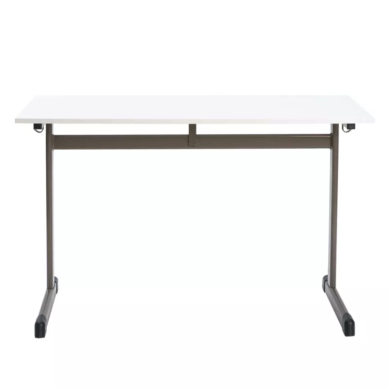 Schreibtisch, Klappbarer Tisch, Metallrahmen, Weiß, Mobilier