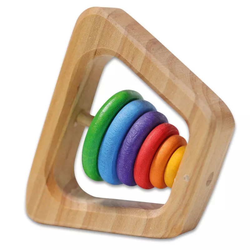 Holzspielzeug, Reifenstabele, Rainbow, Sortierstab, Kinder Spielzeug
