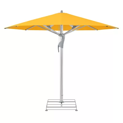 Sonnenschirm, Gelb, Schirmständer, Aluminium/Stahl, Verankerung/Untergestell