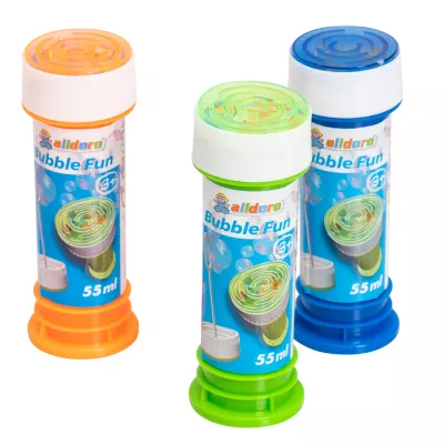 Bubble Fun, Bubble blower, 55 ml, colored caps, Kinder Spielzeug
