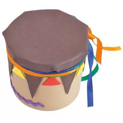 drum, craft, colorful, hat, ribbon