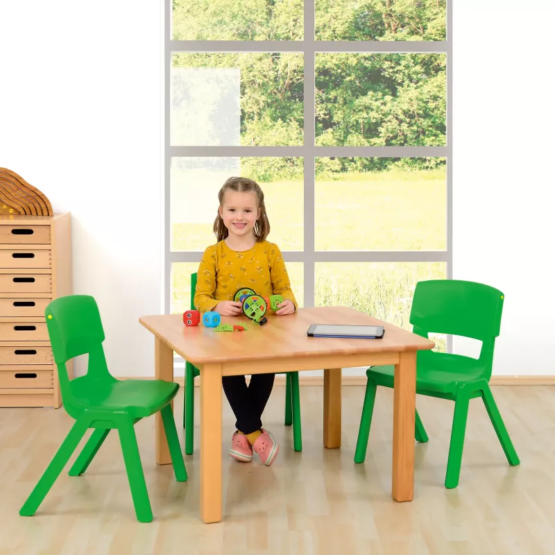 kindertisch, kinderstuhl, spielzeug, pädagogisches spielzeug, grün